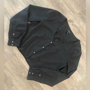 Jessica Simpson black Lace Crop top for women size S pre-owned